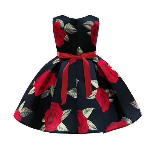 Wholesale Girls' Red Rose Vest Skirts – Summer Princess Style