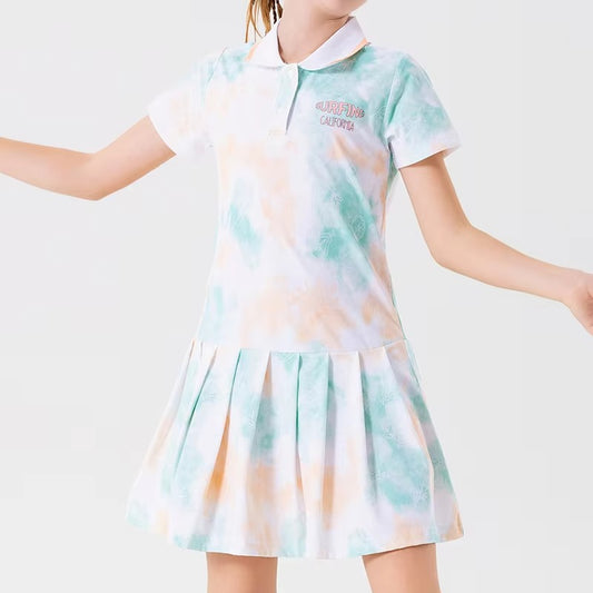 Girls' Quick - Dry Ice - Sense Sports Dress – Golf - style (Short - Sleeve, Cute, Soft, Breathable, High - Quality)