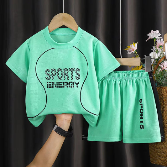 Unisex Kids' 2-Piece Sports Set – Summer Cotton (Korean, Custom Logo)