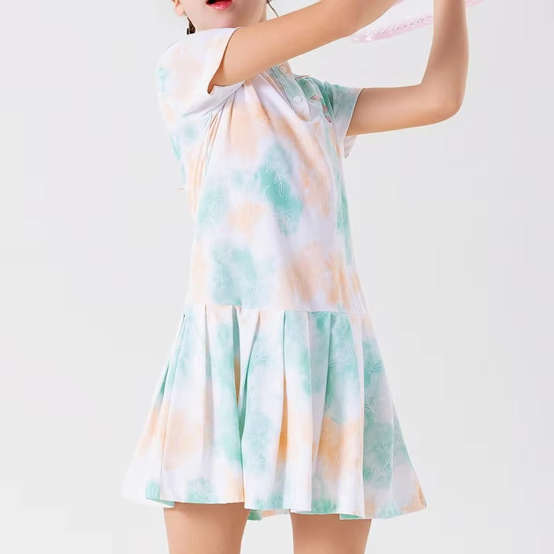 Girls' Quick - Dry Ice - Sense Sports Dress – Golf - style (Short - Sleeve, Cute, Soft, Breathable, High - Quality)