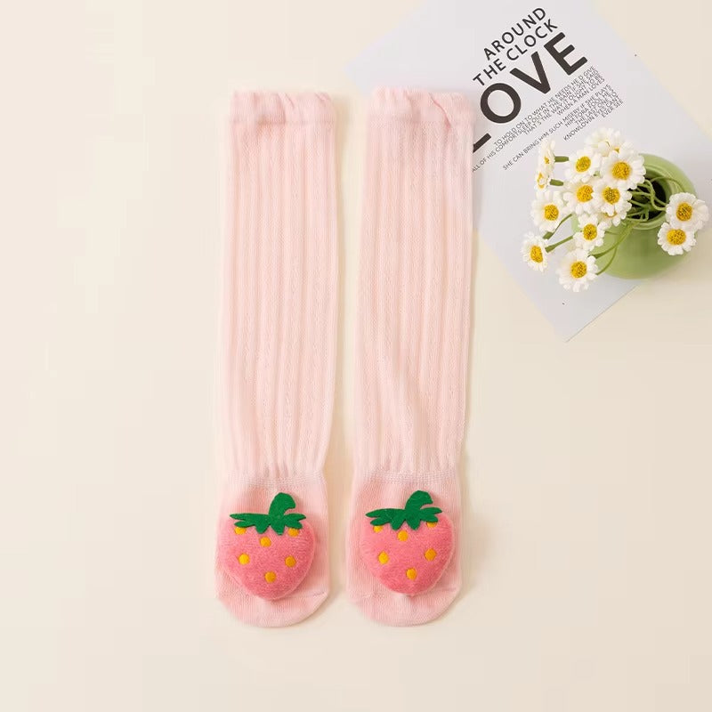 Baby Girl Knee-High Socks – Summer Thin (Cute Animal, Mosquito-Proof)