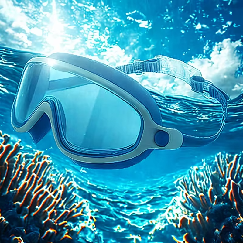 Custom Logo Children's Swimming Goggles – HD Anti-Fog, Large-Frame