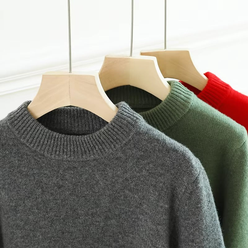 Girls' Pure Wool Winter Sweaters – Cartoon, Thick Warm (Loose, Wholesale)