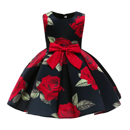 Wholesale Girls' Red Rose Vest Skirts – Summer Princess Style