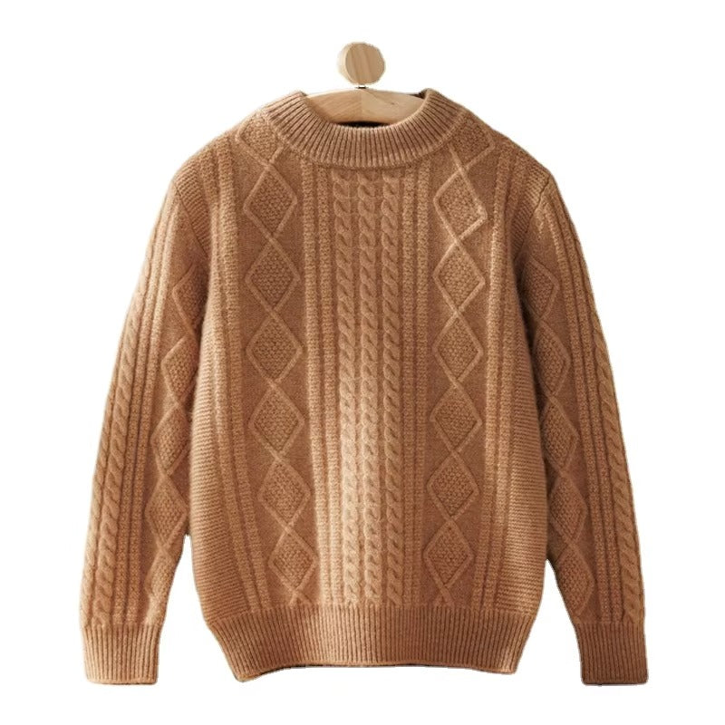 Autumn/Winter Kids' Cardigan – Wholesale, Custom (Wool Cashmere, Thickened)