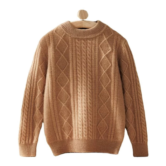 Autumn/Winter Kids' Cardigan – Wholesale, Custom (Wool Cashmere, Thickened)