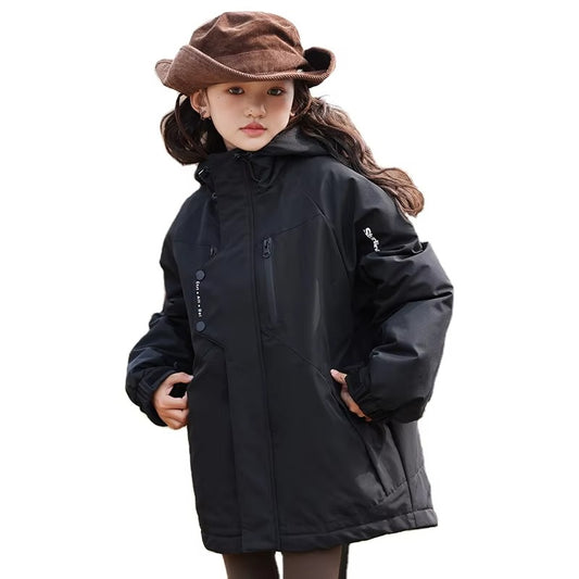 Kids' 3-in-1 Down Jacket – Autumn/Winter (Warm, Windproof, Cool & Cute)