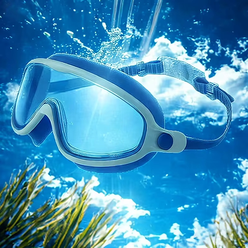 Custom Logo Children's Swimming Goggles – HD Anti-Fog, Large-Frame