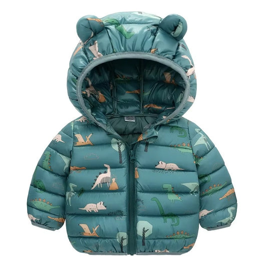 Kids' Winter Jackets – Wholesale (Cartoon Dinosaur, High Quality, Affordable)