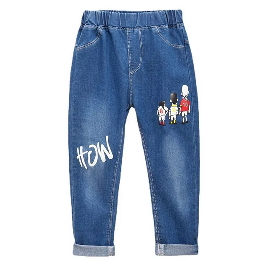 2025 New Boys' Denim Jeans – Casual (Wholesale, School Kids)