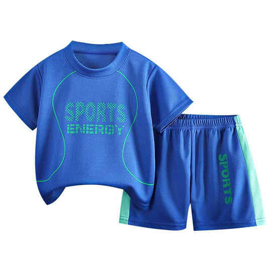 Unisex Kids' 2-Piece Sports Set – Summer Cotton (Korean, Custom Logo)