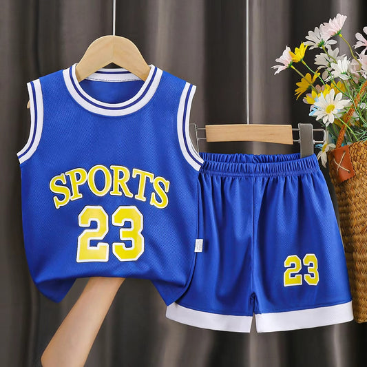 Unisex Kids' Basketball Set – Summer New (Sleeveless, Cotton, Cute)