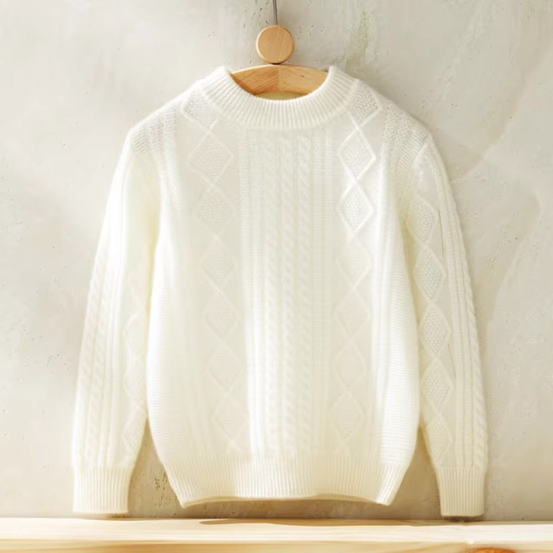 Autumn/Winter Kids' Cardigan – Wholesale, Custom (Wool Cashmere, Thickened)