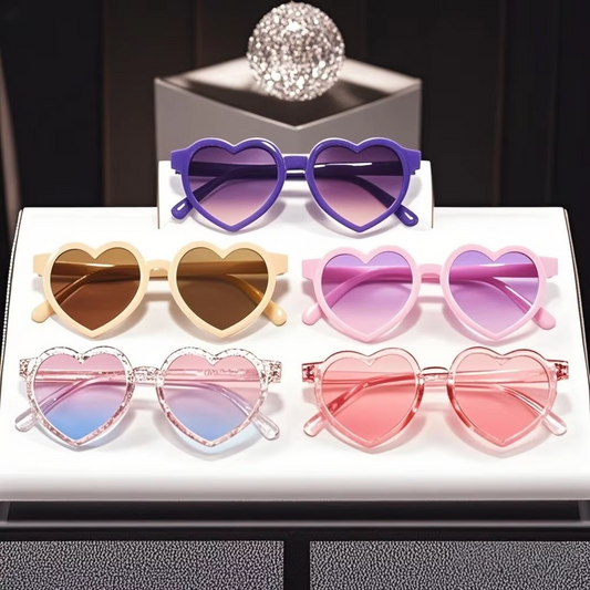 Unisex Kids' Sunglasses – New Arrival (Heart-Shaped, UV Protection)