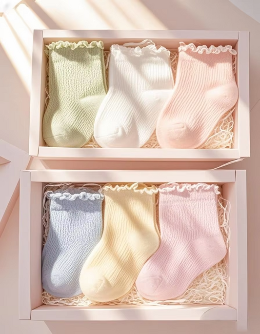 Wholesale Newborn Combed Cotton Ankle Socks – Summer Thin (Mesh, Solid, Lace, Loose)