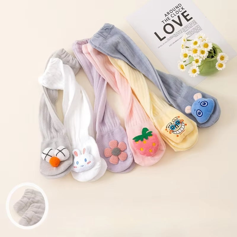 Baby Girl Knee-High Socks – Summer Thin (Cute Animal, Mosquito-Proof)