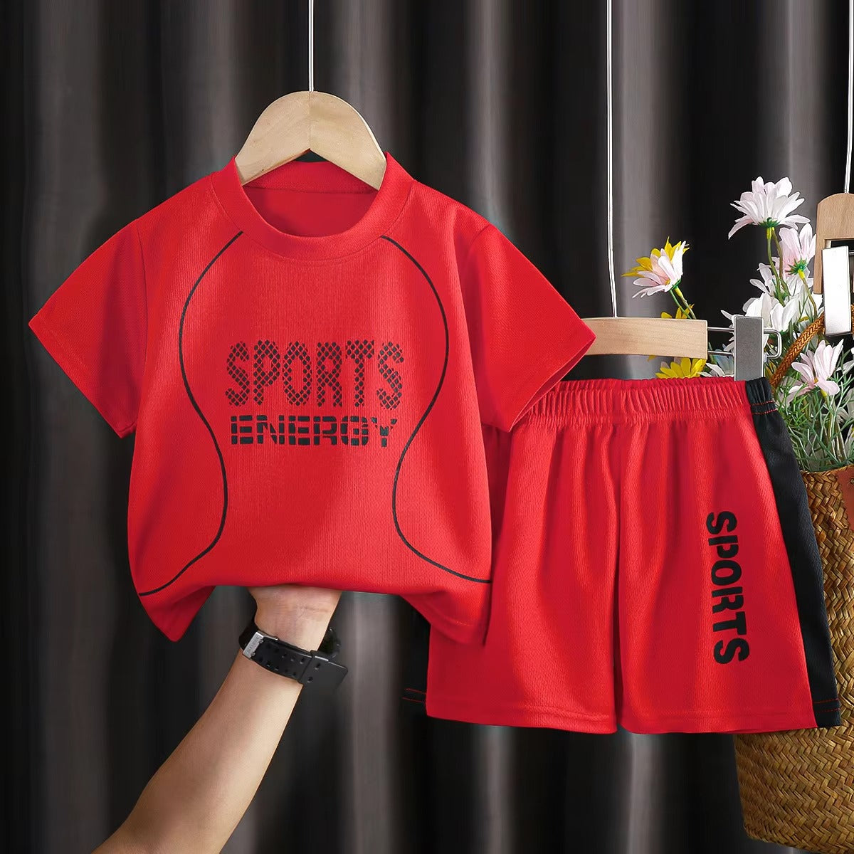 Unisex Kids' 2-Piece Sports Set – Summer Cotton (Korean, Custom Logo)