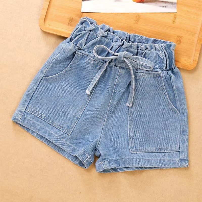 Girls' Korean-Style Mid-Waist Shorts – Summer New, Trendy (Thin, All-Match, Daily)