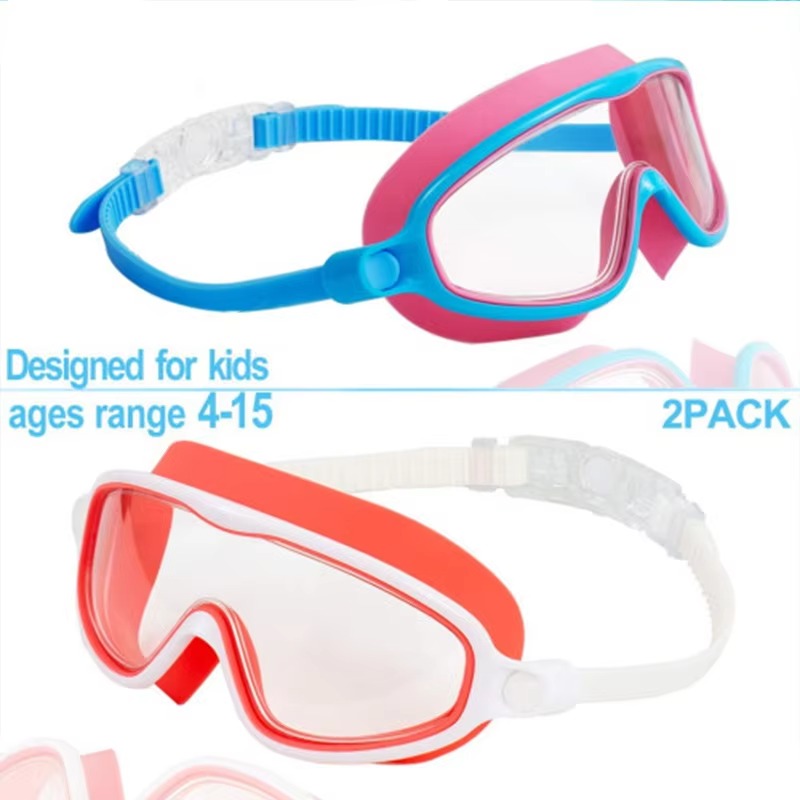Custom Logo Children's Swimming Goggles – HD Anti-Fog, Large-Frame