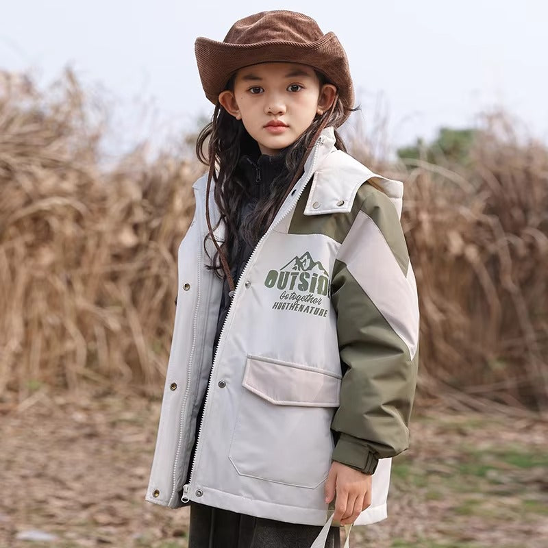 2024 Kids' 3-in-1 Down Jacket – Winter (Waterproof, Detachable, High-Quality)