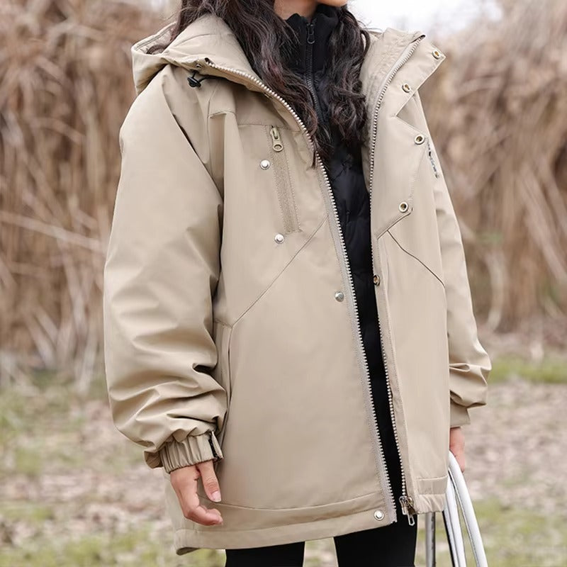 Kids' 3-in-1 Down Jacket – Autumn/Winter (Warm, Windproof, Cool & Cute)