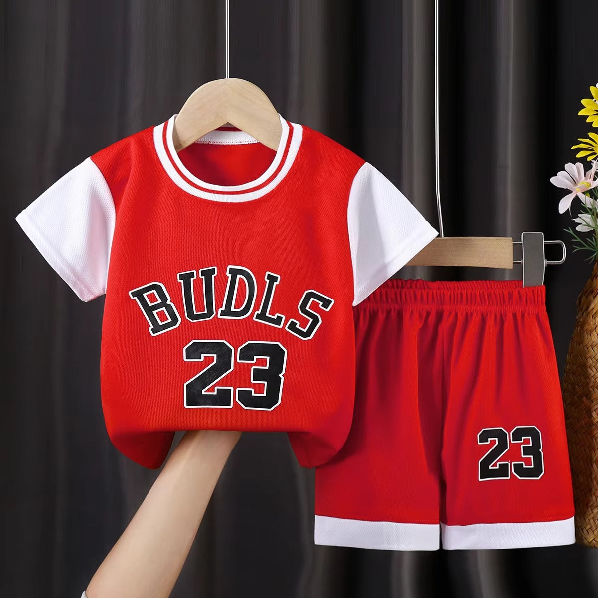 Unisex Kids' Basketball Set – Summer New (Sleeveless, Cotton, Cute)