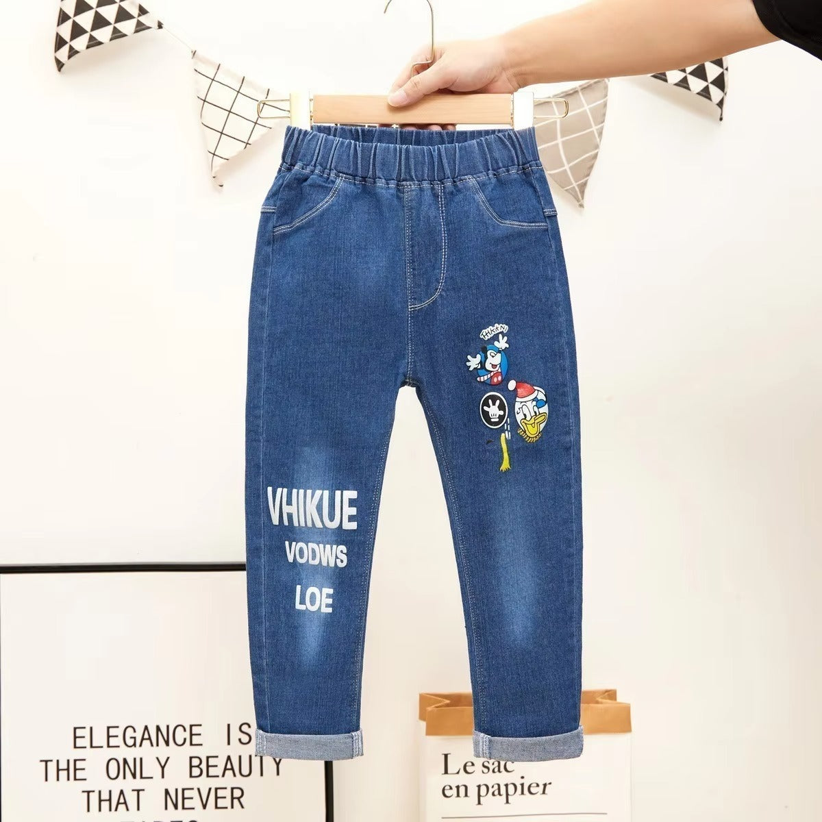 2025 New Boys' Denim Jeans – Casual (Wholesale, School Kids)