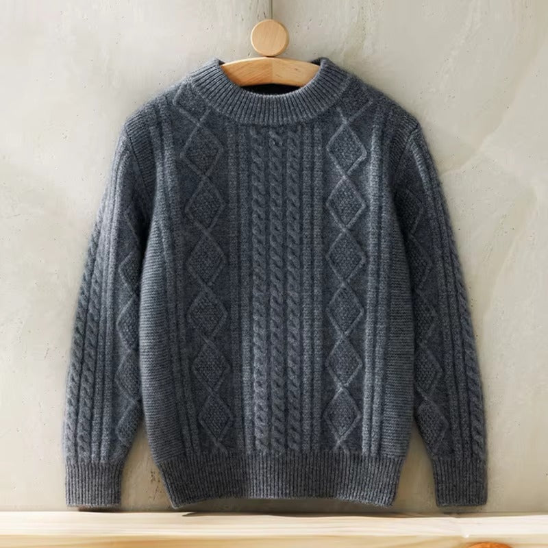 Autumn/Winter Kids' Cardigan – Wholesale, Custom (Wool Cashmere, Thickened)