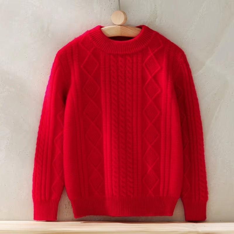 Autumn/Winter Kids' Cardigan – Wholesale, Custom (Wool Cashmere, Thickened)