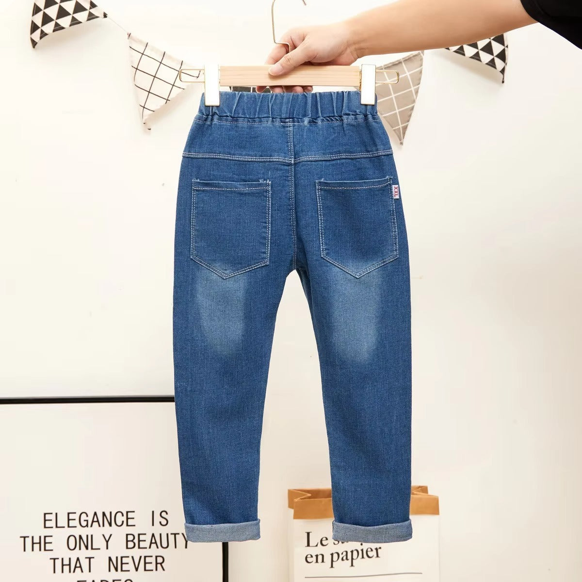 2025 New Boys' Denim Jeans – Casual (Wholesale, School Kids)