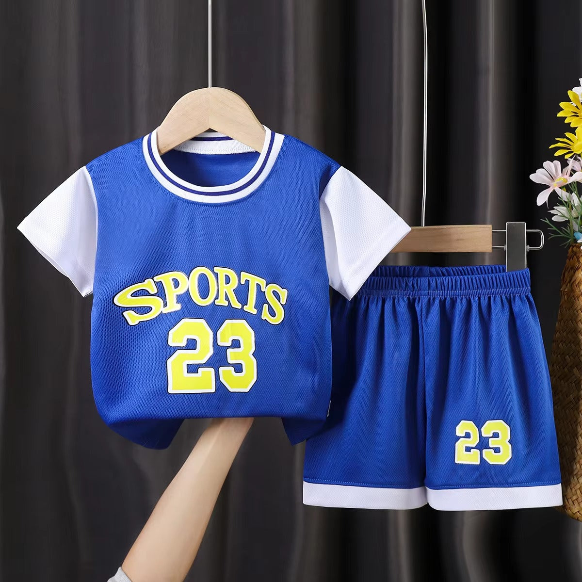 Unisex Kids' Basketball Set – Summer New (Sleeveless, Cotton, Cute)