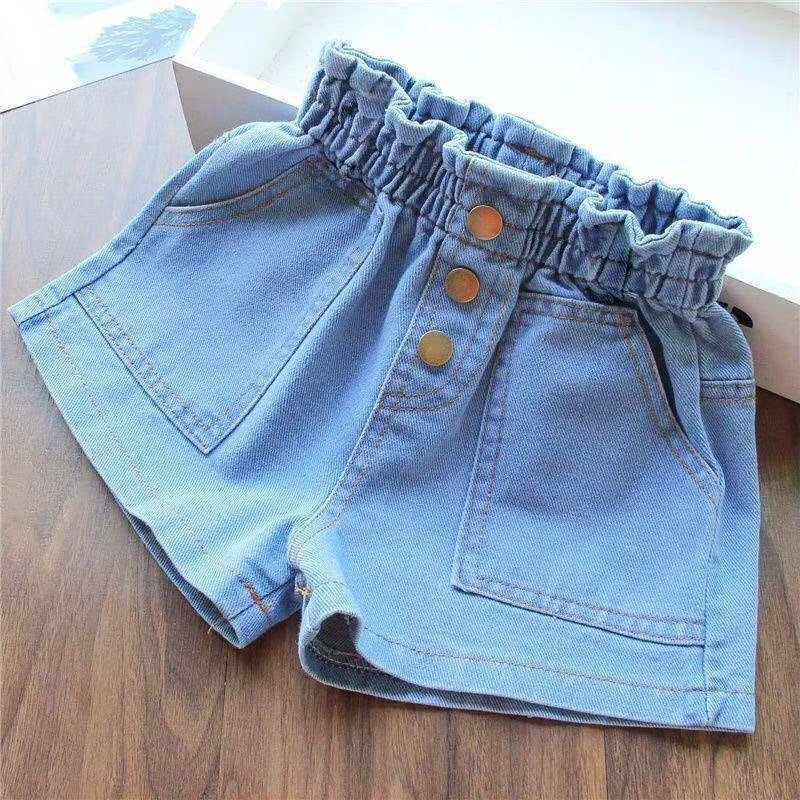 Girls' Korean-Style Mid-Waist Shorts – Summer New, Trendy (Thin, All-Match, Daily)