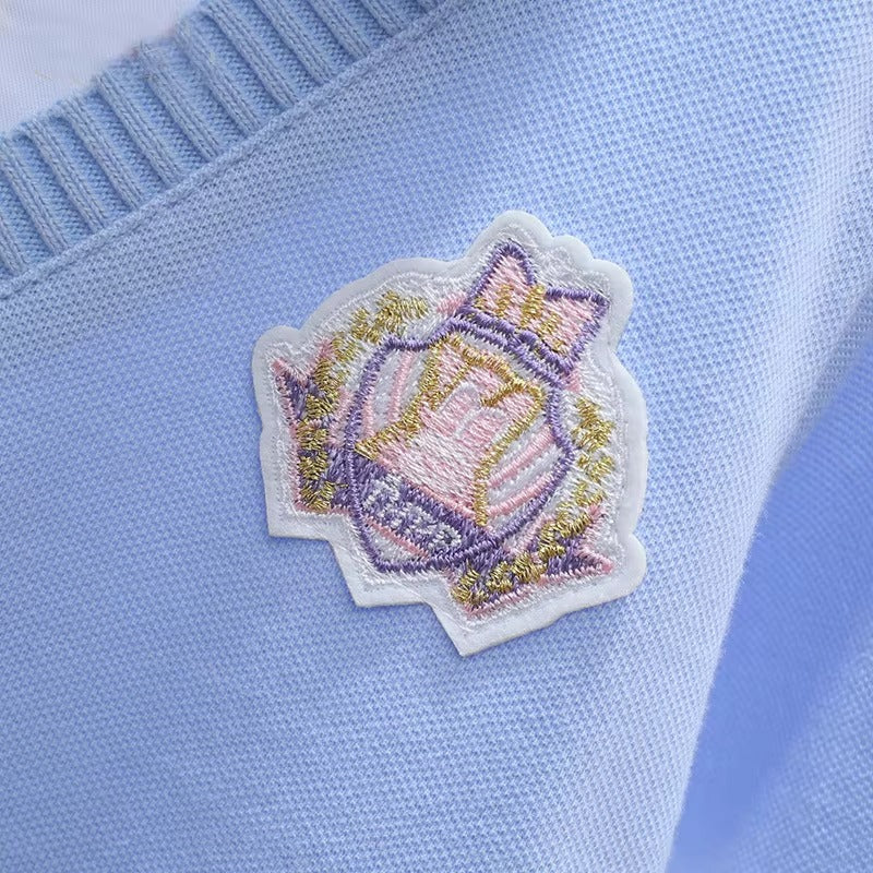 2022 Girls' Autumn Long-Sleeve T-Shirt – Fake Two-Piece (Polo, Bottoming)